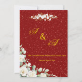 Invitation de mariage · Couverture florale élégant (Dos)
