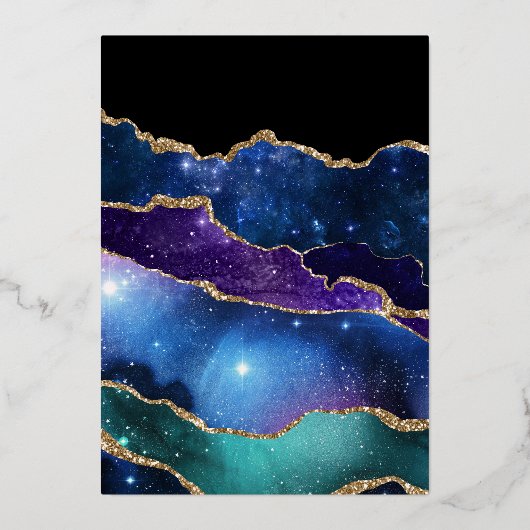 Invitation de Mariage d'agate Galaxy (Verso)