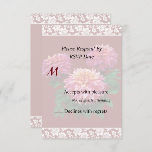 Invitation de mariage Dahlia Kidds Climax (Devant / Derrière)