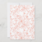 Invitation de mariage Dalia (Orange & Fuschia) (Dos)