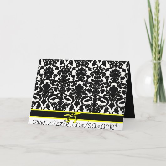 Invitation de mariage damassé - (Dos)