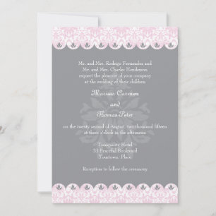 Invitation de Mariage damassé à bascule