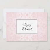 Invitation de Mariage damassé rose (Dos)
