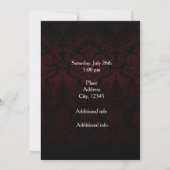 Invitation de mariage damassé rouge et noir de Las (Dos)