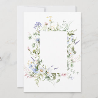 Invitation de mariage d'anniversaire à bordure flo