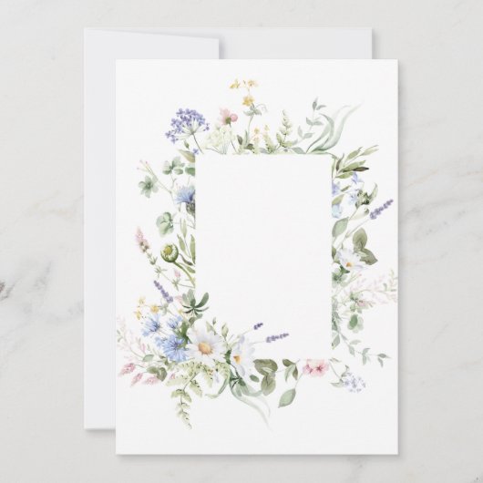 Invitation de mariage d'anniversaire à bordure flo (Devant)