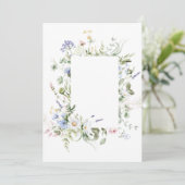 Invitation de mariage d'anniversaire à bordure flo (Debout devant)