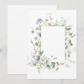 Invitation de mariage d'anniversaire à bordure flo (Devant / Derrière)