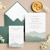 Invitation de mariage dans la chaîne de montagnes