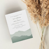 Invitation de mariage dans la chaîne de montagnes