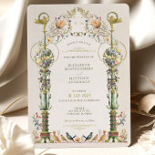 Invitation de mariage dans le jardin botanique vic
