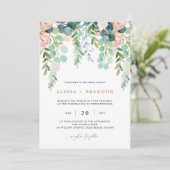 Invitation de mariage dans le jardin de Blush (Debout devant)