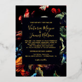 Invitation de mariage dans le jardin de minuit (Recto)