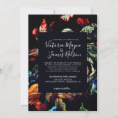 Invitation de mariage dans le jardin de minuit (Devant)