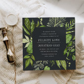 Invitation de mariage dans le jardin de minuit | C