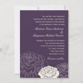 Invitation de mariage dans le jardin du rose - vio (Devant)