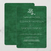 Invitation de mariage dans le jardin verdoyant (Devant / Derrière)