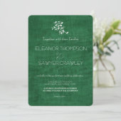 Invitation de mariage dans le jardin verdoyant (Debout devant)