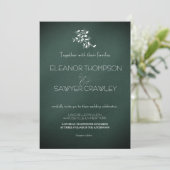 Invitation de mariage dans le jardin verdoyant (Debout devant)