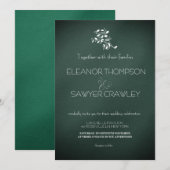 Invitation de mariage dans le jardin verdoyant (Devant / Derrière)