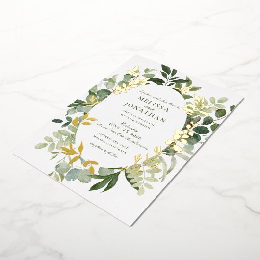 Invitation de mariage dans le jardin vert (Rotation)
