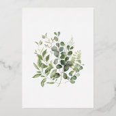 Invitation de mariage dans le jardin vert (Verso)