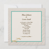 Invitation De Mariage Dans Le Sable De Plage Avec (Dos)