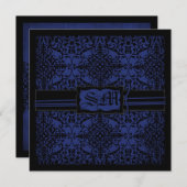 Invitation de mariage Dark Knight en carré (Devant / Derrière)