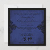 Invitation de mariage Dark Knight en carré (Dos)