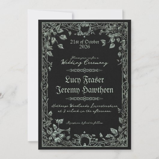 Invitation de mariage Dark Viking (Devant)