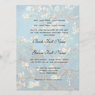 Invitation de mariage d'art fin