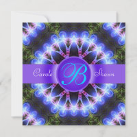 Invitation de mariage d'art fractal Fleur d'Amour
