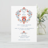 Invitation de mariage d'art populaire scandinave B (Debout devant)