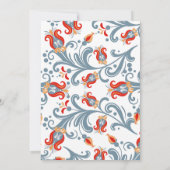 Invitation de mariage d'art populaire scandinave B (Dos)