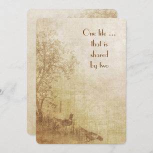 Invitation de mariage d'automne