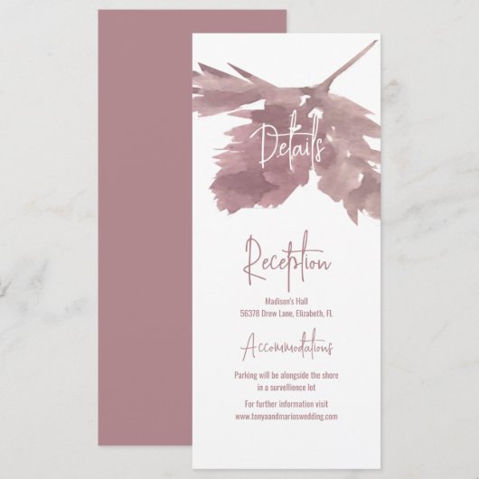 Invitation de mariage d'automne avec détails de fe (Devant / Derrière)