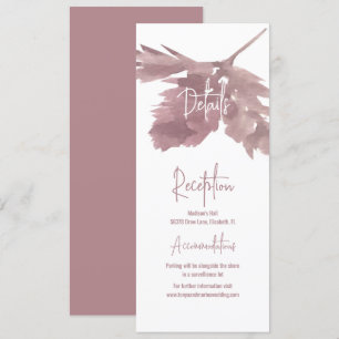 Invitation de mariage d'automne avec détails de fe