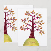 Invitation de mariage d'automne avec sculpture sur (Devant / Derrière)