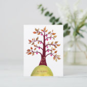 Invitation de mariage d'automne avec sculpture sur (Debout devant)