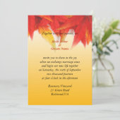 Invitation de mariage d'automne. Feuilles d'érable (Debout devant)