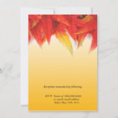 Invitation de mariage d'automne. Feuilles d'érable (Dos)
