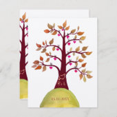 Invitation de mariage d'automne "Save the Date" av (Devant / Derrière)