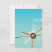 Invitation de mariage d'avion vintage (Dos)