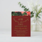 Invitation de mariage de 40 ans de mariage Rubis R (Debout devant)