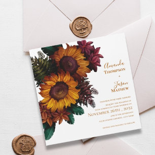 Invitation de Mariage de automne à la florale ora