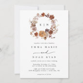 Invitation de Mariage de automne Citrouille rustiq (Devant)