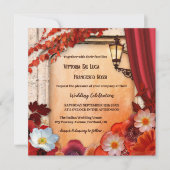Invitation de Mariage de automne classique italien (Devant)