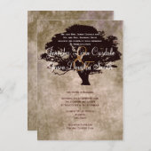 Invitation de mariage de automne de silhouette de (Devant / Derrière)