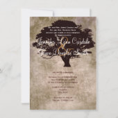 Invitation de mariage de automne de silhouette de (Devant)
