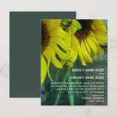 Invitation de mariage de automne de tournesols de (Devant / Derrière)